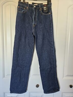 Levi's Premium Dark Wash Straight-Leg Womens Ribcage Jeans 29×31